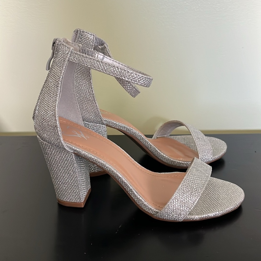 Windsor Shimmer In Rhinestone Block Heels - Picture 5 of 9